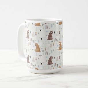 Mug Bears mignonne dans le Motif Woods