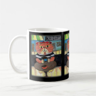 Mug Beatnik Poète Kitty Cafehouse Folk Art Fun