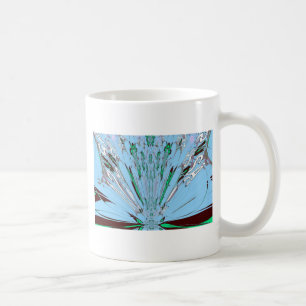 Mug Beau Aqua Bleu Extraordinaire Motif Art Floral
