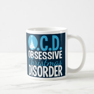 Mug Beau arbre de Noël bleu amusant