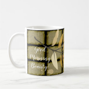 Mug Beau Art Déco avec feuillage classique