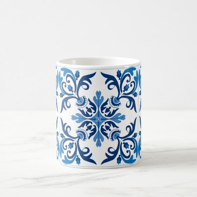 Mug 💙 Beau azulejos bleu azulejos II XXL carreaux Caf (Centre)