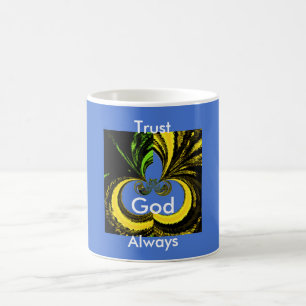 Mug Beau Beau Art Sud-Africain Jaune et Bleu