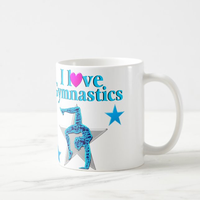 MUG BEAU BLEU J'AIME LA GYMNASTIQUE (Droite)