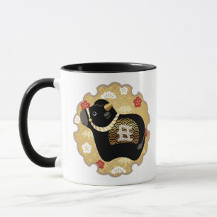 Mug Beau boeuf noir, Nouvel An chinois du boeuf