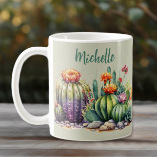 Mug Beau Cactus Flower Avec Nom