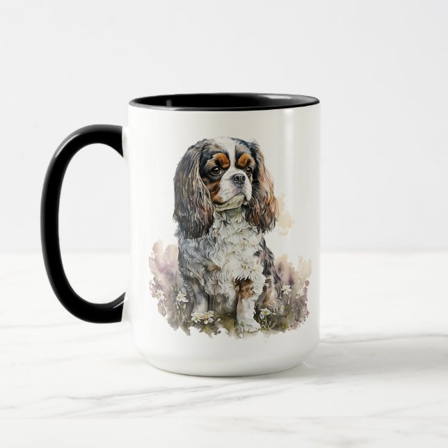 MUG BEAU CAVALIER DE COULEUR D'EAU ROI CHARLES SPANIEL (Gauche)