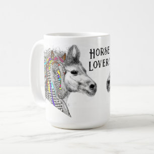 Mug Beau cheval coloré