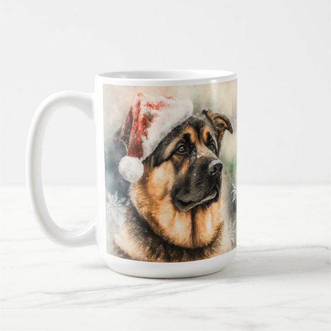 MUG BEAU CHIEN ALLEMAND SHEPHERD DE COULEUR D'EAU (Gauche)