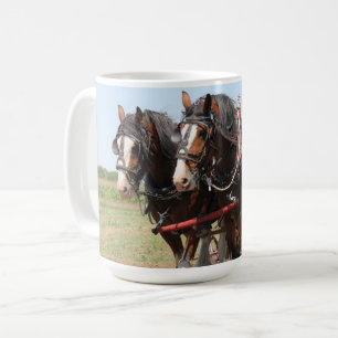 Mug Beau clydesdale chevaux labourant