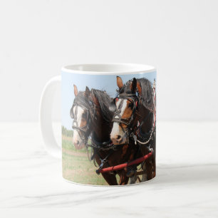 Mug Beau clydesdale chevaux labourant