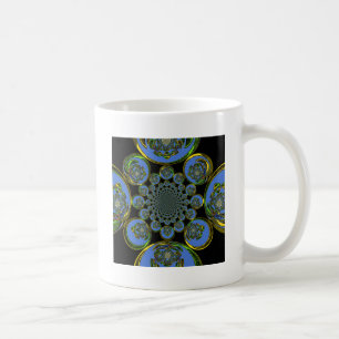 Mug Beau cool royal bleu noir kaléidoscope art