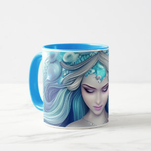 Mug Beau Coquillage bleu Mermaid Graphique