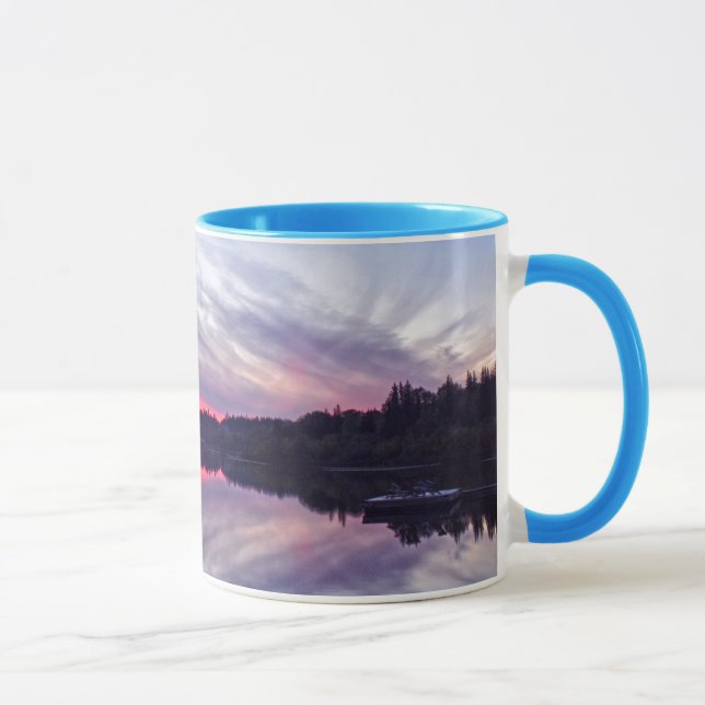 Mug Beau coucher de soleil sauvage sur le lac Photo (Droite)