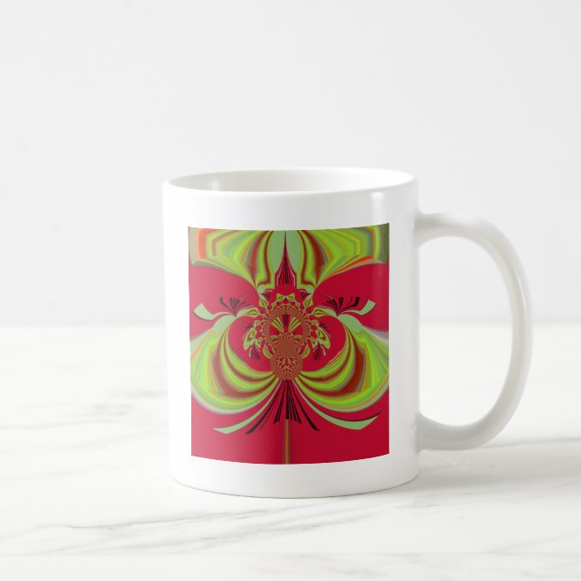 Mug Beau design jaune rouge. Code vecteur d'inspiratio (Droite)