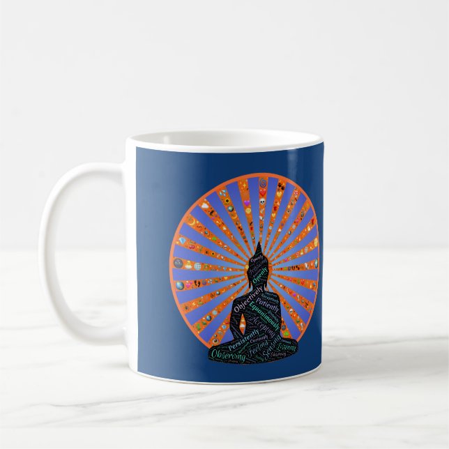 Mug Beau disque de méditation avec Bouddha Silhouette (Gauche)