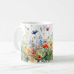 Mug Beau Enveloppement des fleurs de prairie de printe