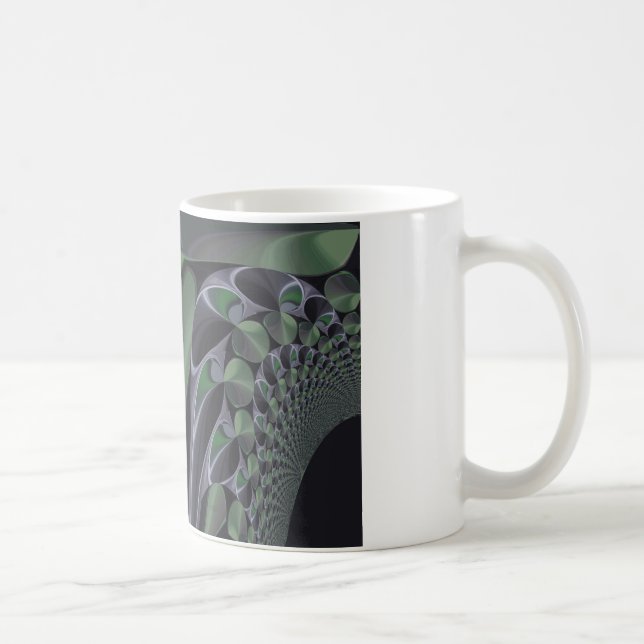 Mug Beau Extraordinaire Vert Aurora Texture Art Design (Droite)