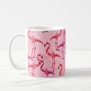 Mug Beau Flamant rose Oiseau rose Motif sans couture i