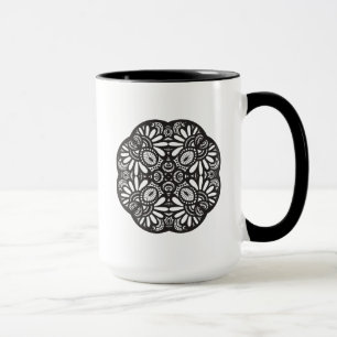 Mug Beau griffonnage de carré noir de Deco