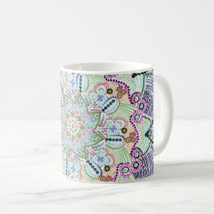 Mug Beau Jardin Doily Mandala Art