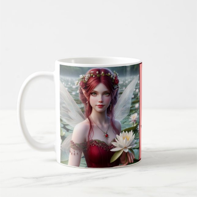 Mug Beau juillet Fée dans les nymphes d'eau (Gauche)