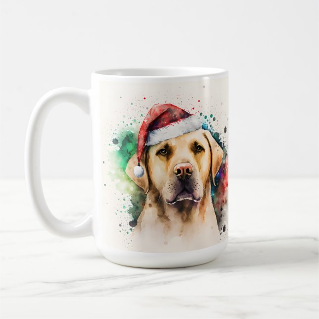 MUG BEAU LABRADOR JAUNE À L'AQUARELLE (Gauche)
