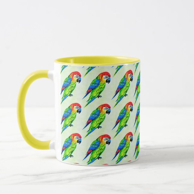 Mug Beau Motif de perroquet coloré (Gauche)