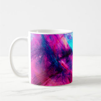 Mug Beau motif futuriste multicolore froid. Abst