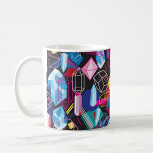 Mug Beau motif transparent avec cristaux colorés