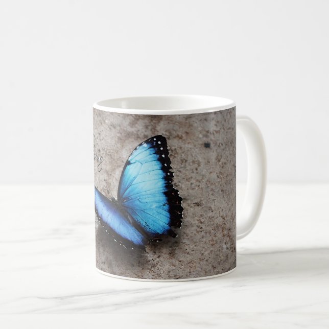 Mug Beau Papillon bleu (Devant droit)