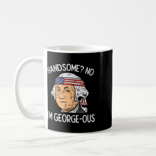 Mug Beau Pas Georgeous Washington Drôle 4 Juillet (Gauche)