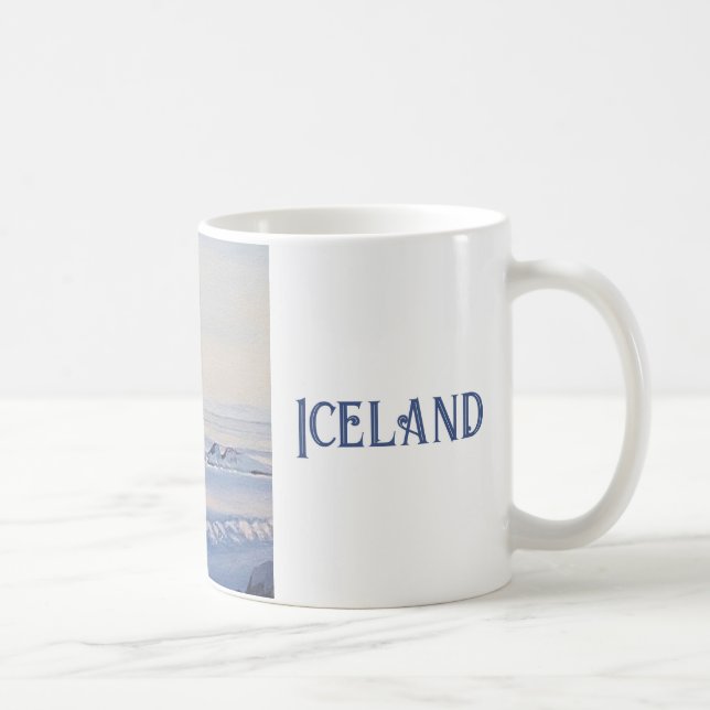 Mug Beau paysage d'hiver islandais beaux paysages d'ar (Droite)