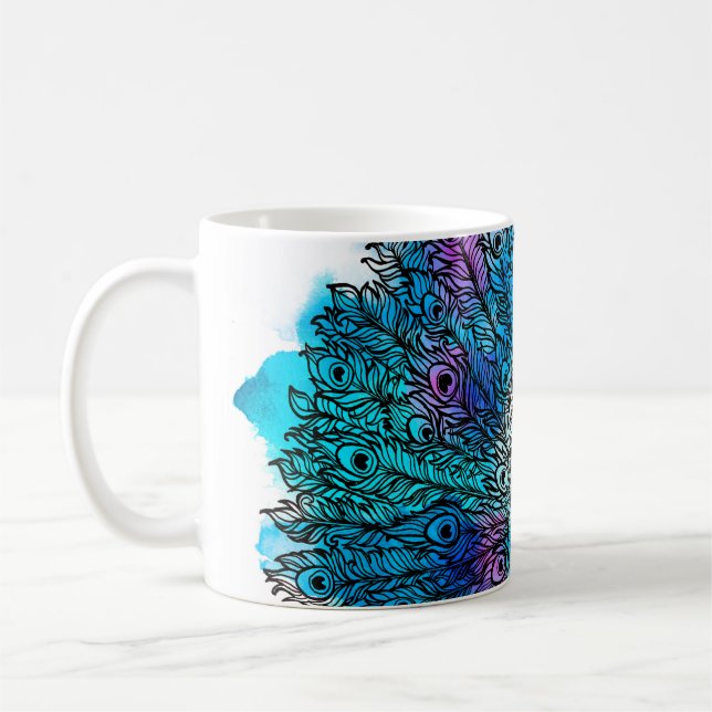 Mug Beau Peacock Loisirs à main Composé de nombreux de (Gauche)