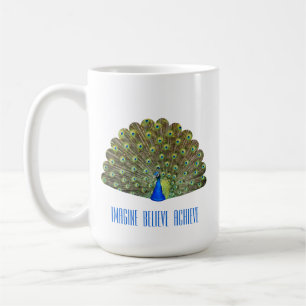 Mug Beau Peacock Oiseau Bleu