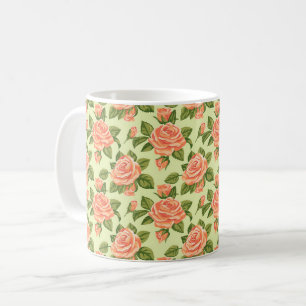 Mug Beau Printemps coloré Rustique Fille Rose