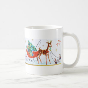 Mug Beau renne vintage de la moitié du siècle