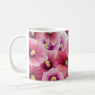 Mug Beau rose Hollyhock Blooming