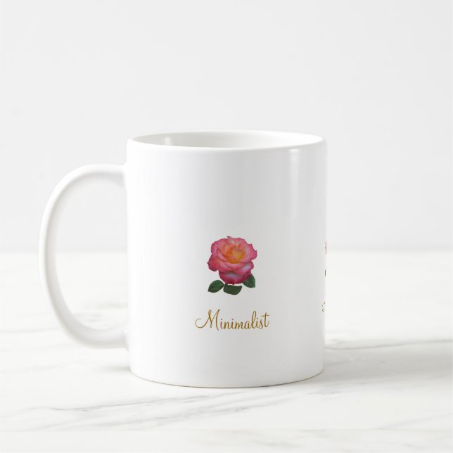 Mug Beau Rose minimaliste (Gauche)