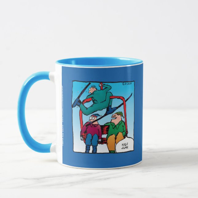 Mug Beau Saut Dessinateurs Skieurs (Gauche)