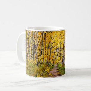 Mug Beau sentier Pittoresque d'automne à Aspen Tree Gr