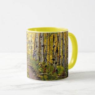 Mug Beau sentier Pittoresque d'automne à Aspen Tree Gr