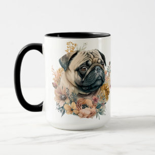 MUG BEAU WATERCOLOR TAN CARLIN CHIEN FACE