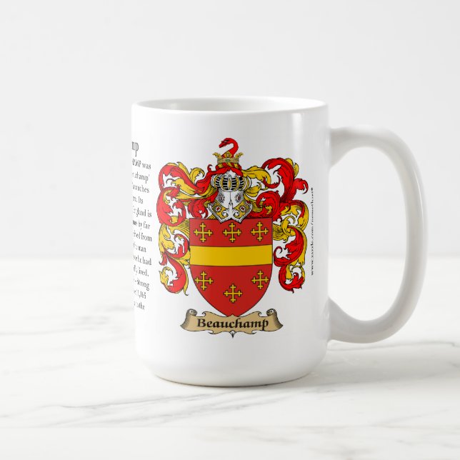 Mug Beauchamp, l'origine, la signification et la crête (Droite)