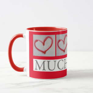Mug BEAUCOUP AIMÉ - Coeur d'amour des graffitis rouges