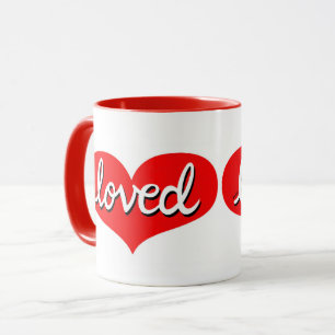 Mug BEAUCOUP AIMÉ - Coeur d'amour rouge-