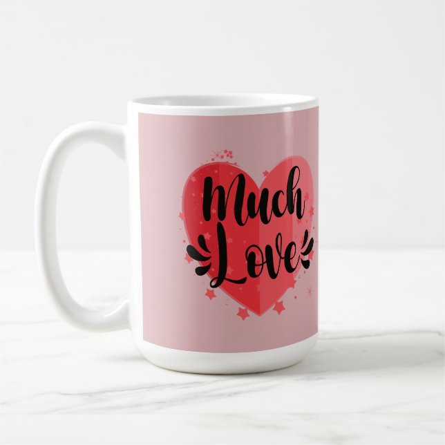 Mug Beaucoup d'amour, grand coeur (Gauche)
