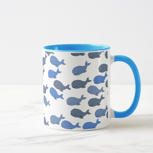 Mug beaucoup de baleines ~ motif mignon (Droite)