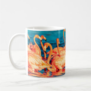 Mug Beaucoup de corail rose belle flamants sauvages en