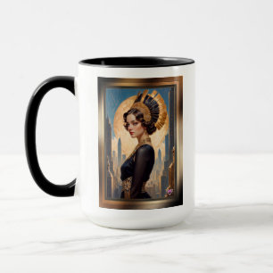 Mug Beauté Art Déco par un disque d'or de Xzendor7